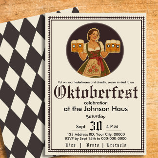 Invitation à la fête de la bière allemande bavaroi