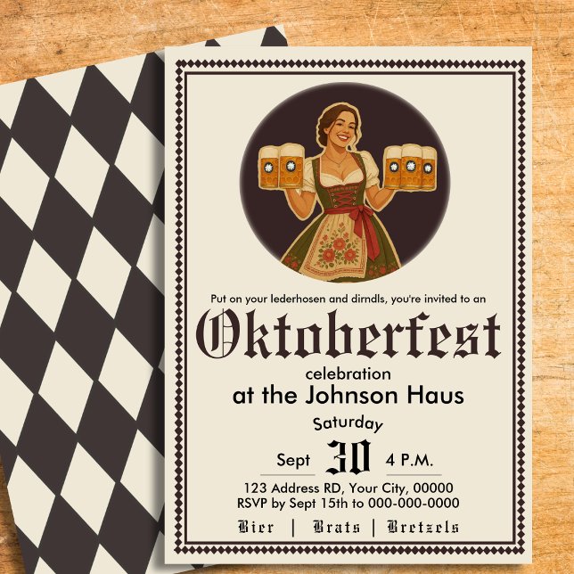 Invitation à la fête de la bière allemande bavaroi (Créateur téléchargé)