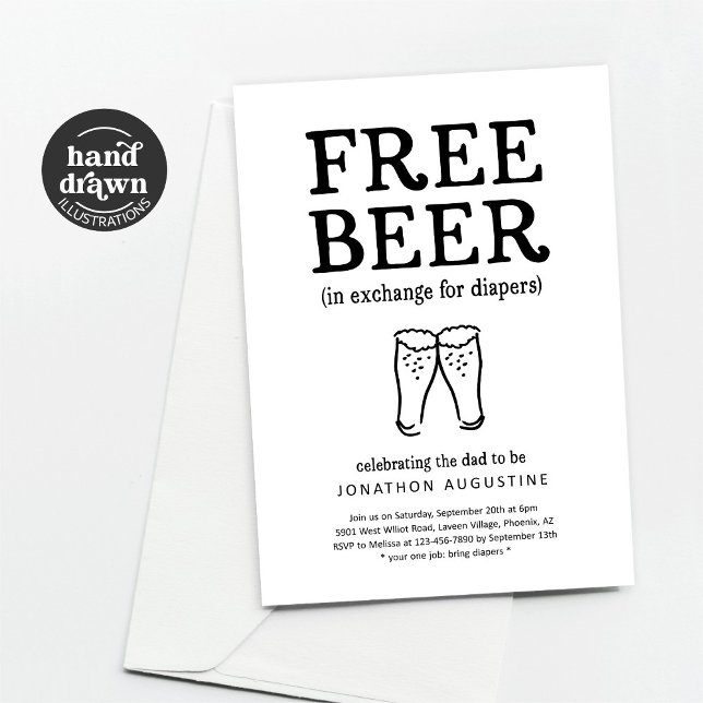 Invitation à la fête de la bière amusante (Créateur téléchargé)