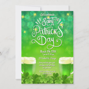 Invitation à la fête de la bière verte de la Saint