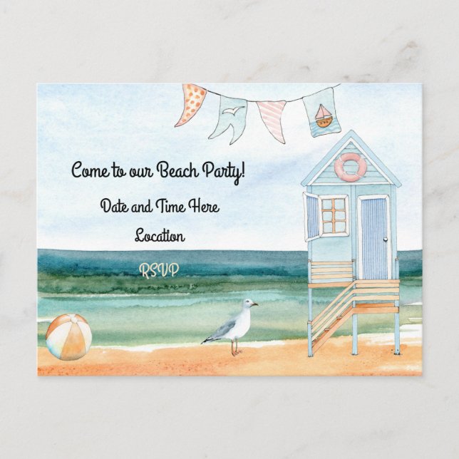 Invitation à la fête de la Cabane de plage, du Goé (Devant)
