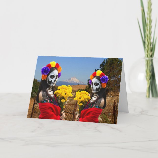 Invitation à la fête de La Catrina. Carte (Devant)