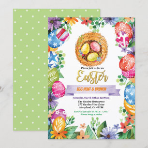 Invitation à la fête de la chasse aux oeufs de Pâq