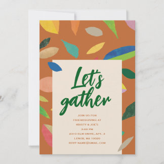 Invitation à la fête de la citrouille à feuilles t