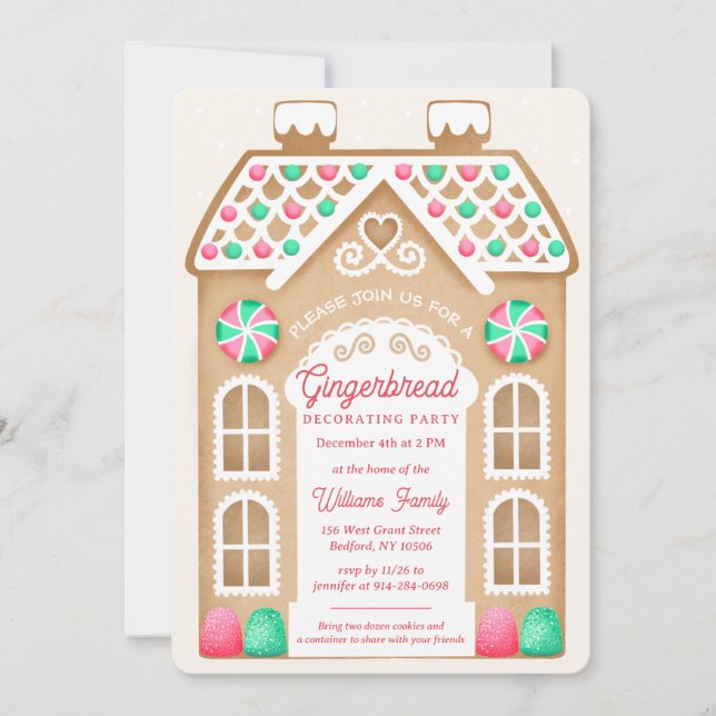 Invitation à la fête de la crème de pain d'épices (Devant)