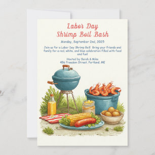 Invitation à la fête de la crevette de la fête du
