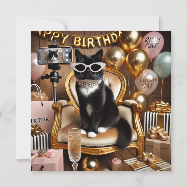 Invitation à la fête de la femme active féline  (Devant)