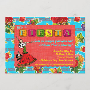 Invitation à la fête de la Fiesta - Danseuse mexic