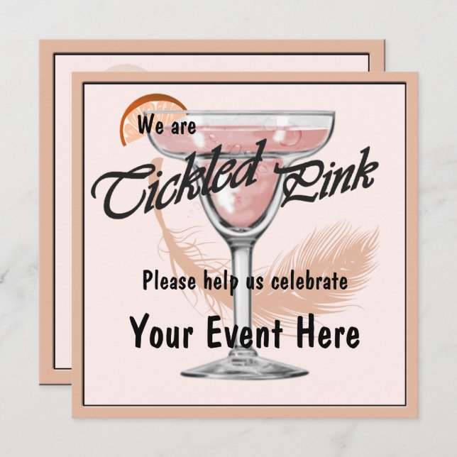 Invitation à la fête de la Fiesta rose de Margarit (Devant / Derrière)