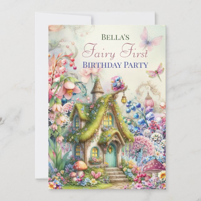 Invitation à la fête de la forêt des fées des fleu (Devant)