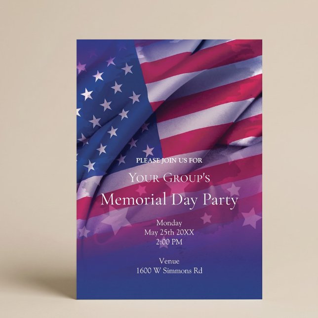 Invitation à la fête de la Journée du drapeau amér (Créateur téléchargé)