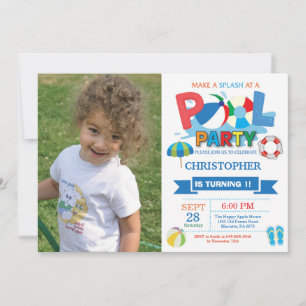Invitation à la fête de la piscine d'été Splish Sp