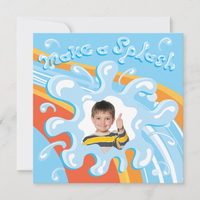 Invitation à la fête de la piscine du parc aquatiq (Devant)