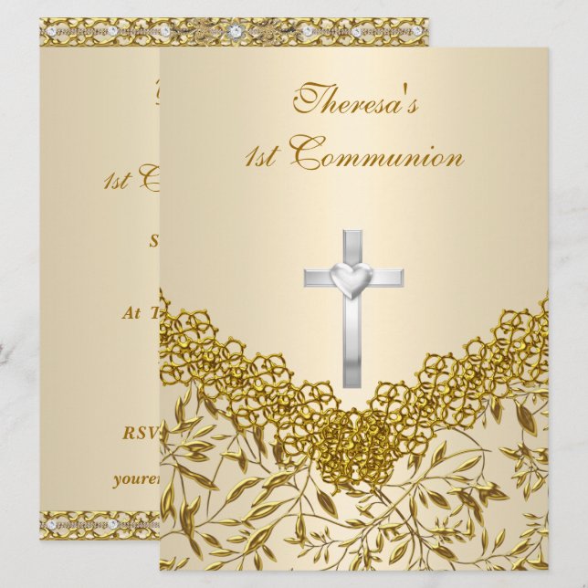 Invitation à la fête de la première communion (Devant / Derrière)