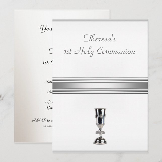 Invitation à la fête de la première communion (Devant / Derrière)