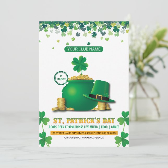 Invitation à la fête de la Saint-Patrick (Debout devant)