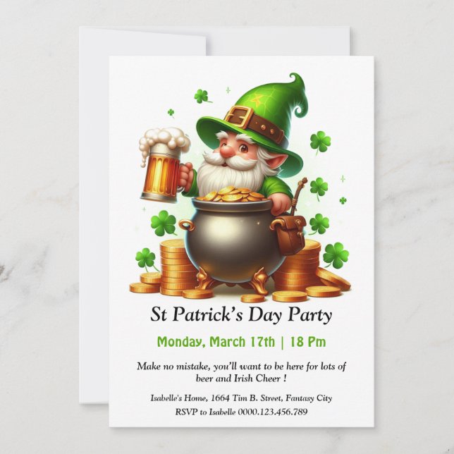 Invitation à la fête de la Saint-Patrick - Beaucou (Devant)