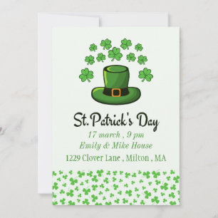 Invitation à la fête de la Saint-Patrick Leprechau