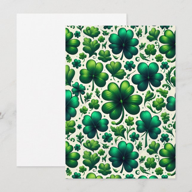 Invitation à la fête de la Saint-Patrick Lucky Sha (Devant / Derrière)