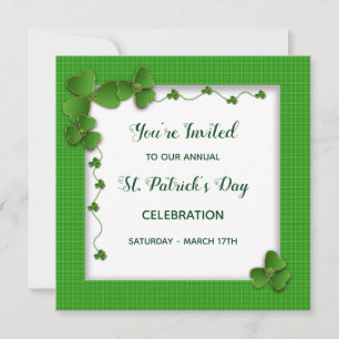 Invitation à la fête de la Saint Patrick - Shamroc
