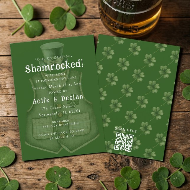 Invitation à la fête de la Saint-Patrick Shamrocke (Créateur téléchargé)
