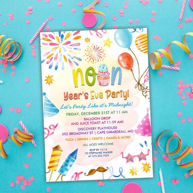 Invitation à la fête de la Saint-Sylvestre de midi (Créateur téléchargé)