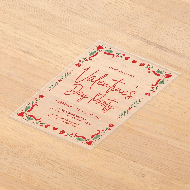 Invitation à la fête de la Saint-Valentin (Poser)