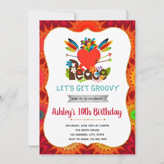 Invitation à la fête de la Saint-Valentin amour pa (Devant)