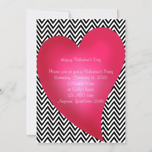 Invitation à la fête de la Saint-Valentin de Chevr (Devant)