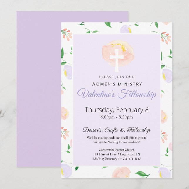 Invitation à la fête de la Saint-Valentin du minis (Devant / Derrière)