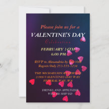 Invitation à la fête de la Saint-Valentin romantiq