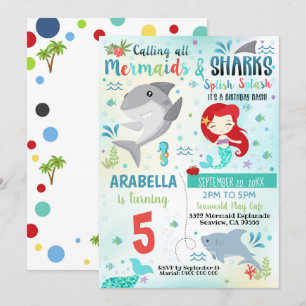 Invitation à la fête de la sirène et du requin