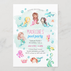 Invitation à la fête de la sirène, fête de la pisc