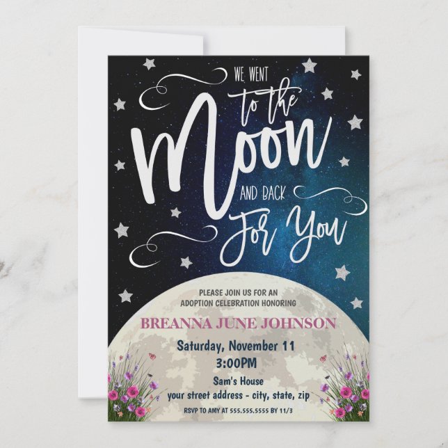 Invitation à la fête de l'adoption (Devant)