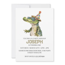 Invitation à la fête de l'alligator Piscine