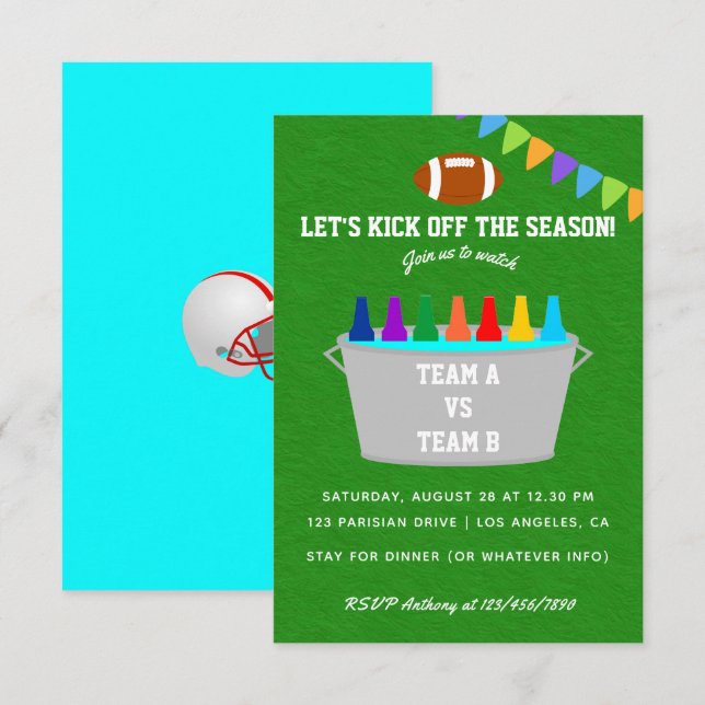 Invitation à la fête de lancement de la saison de  (Devant / Derrière)