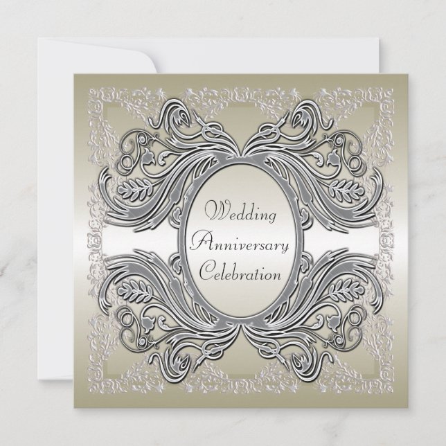 Invitation à la fête de l'anniversaire du mariage (Devant)