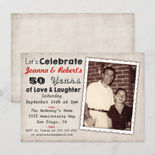Invitation à la fête de l'anniversaire rétro avec