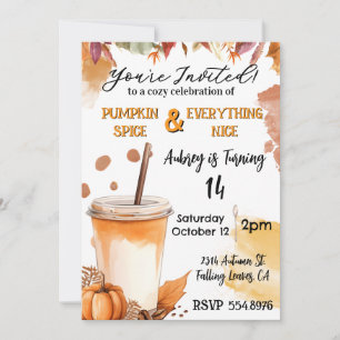 Invitation à la fête de l'automne et du pumpkin sp