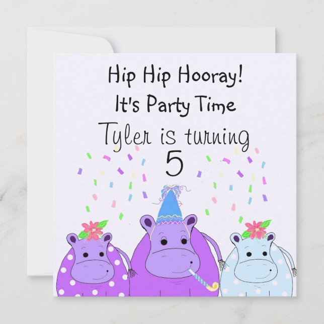 Invitation à la fête de l'Hippopotampe (Devant)