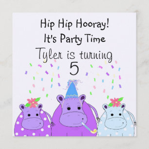 Invitation à la fête de l'Hippopotampe