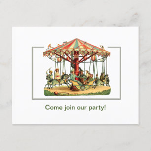 Invitation à la fête de manège pour enfants