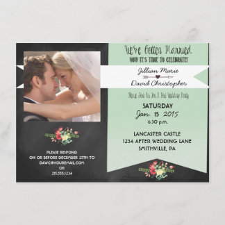 Invitation à la fête de mariage après la photo Vin