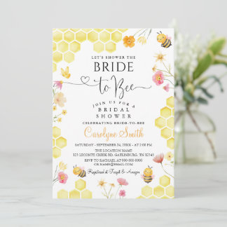 Invitation à la fête de mariage Bride to Bee