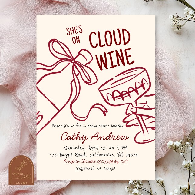 Invitation à la fête de mariage dans les nuages Wi (Créateur téléchargé)