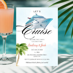 Invitation à la fête de mariage en croisière pour 
