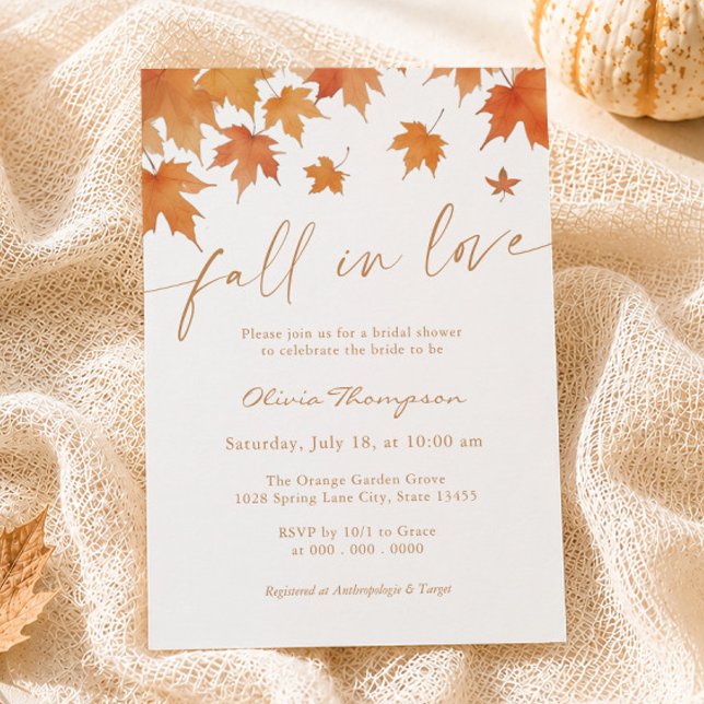 Invitation à la fête de mariage "Tombez amoureux" (Créateur téléchargé)