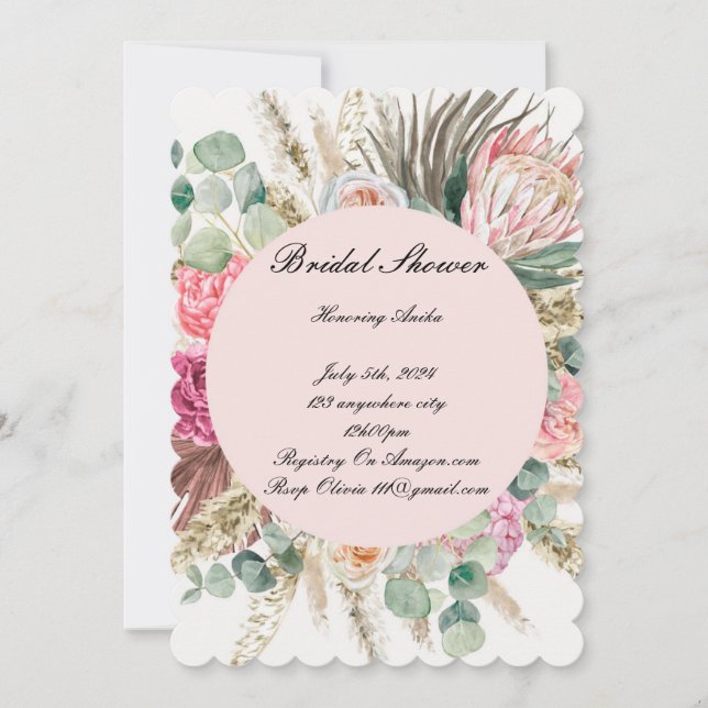 INVITATION À LA FÊTE DE MARIÉE (Devant)