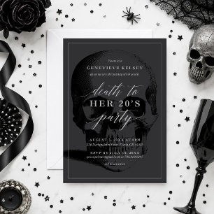 Invitation à la fête de mort de vos 20 ans