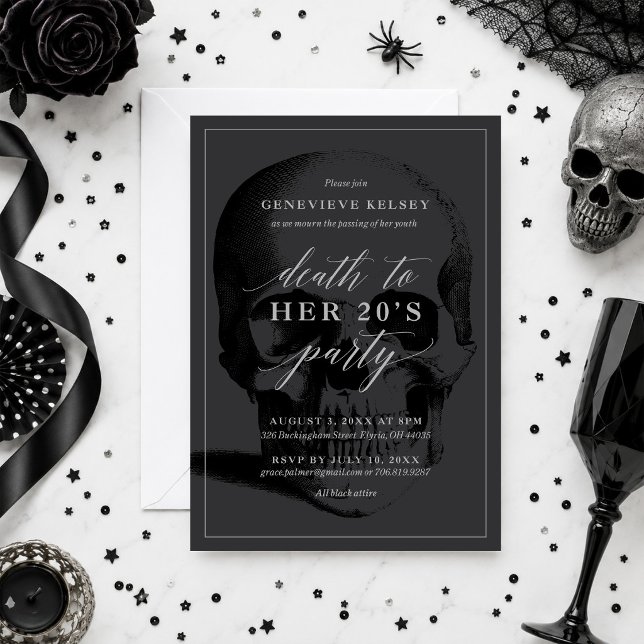 Invitation à la fête de mort de vos 20 ans (Créateur téléchargé)
